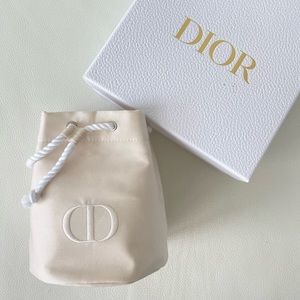 Dior Drawstring Pouch Bag, Brand New, Beige Cream Color